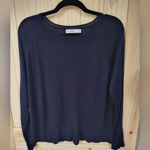 Zara Deep Blue Knit Top